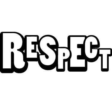 Naklejka napis Respect - TenStickers