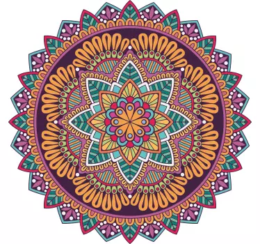Naklejka na ścianę abstrakcja wzorzysta mandala - TenStickers