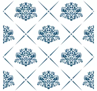 Naklejka na płytki wyszukany motyw botaniczny - TenStickers