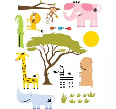 Naklejka dla dzieci sawanna Afryka - TenStickers