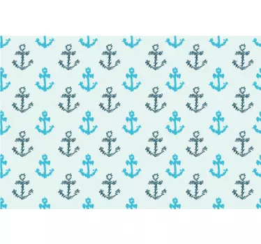 Naklejka na kartę w wzór kotwicowy - TenStickers