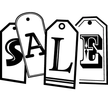 Naklejka dekoracyjna etykietka witryna sale - TenStickers