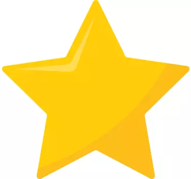 Naklejka ścienna szlaczki żółta klasyczna gwiazda - TenStickers