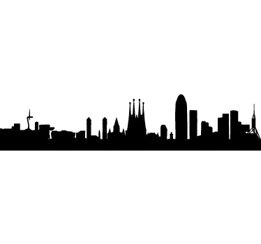 Naklejka na ścianę panorama Barcelona - TenStickers