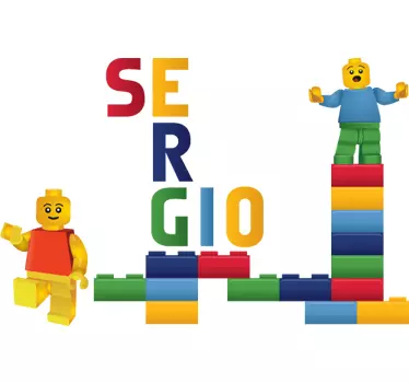 Naklejka klocki lego z imieniem lego - TenStickers