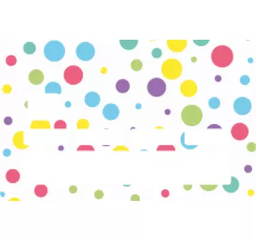 Naklejka na kartę w kolorowe kropki - TenStickers