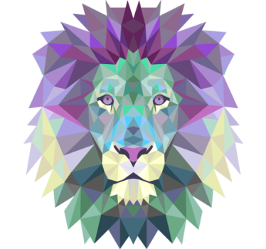Naklejka dekoracyjna geometryczny lew - TenStickers