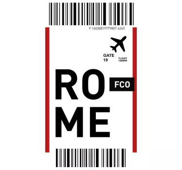 Naklejka na huaweia bilet podróżny po rzymie - TenStickers