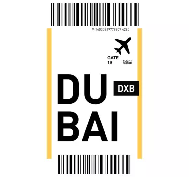 Naklejka na huaweia bilet na lot do dubaju - TenStickers