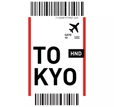 Naklejka na Huaweia układ biletu do tokio - TenStickers