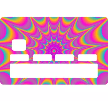 Naklejka na kartę z efektem psychodelicznym - TenStickers