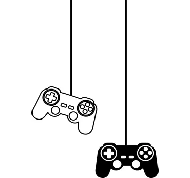 Naklejka na ścianę dla chłopca joysticki - TenStickers