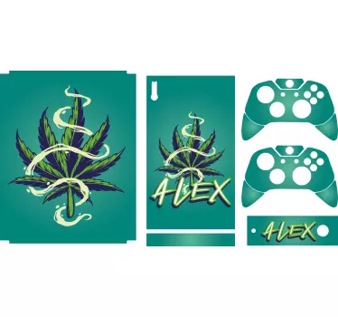 Naklejka na Xboxa niestandardowy projekt marihuany - TenStickers