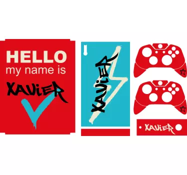 Naklejka na Xboxa cześć, mam na imię - TenStickers