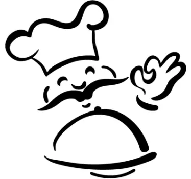 Naklejka na ścianę uśmiechnięty kucharz - TenStickers