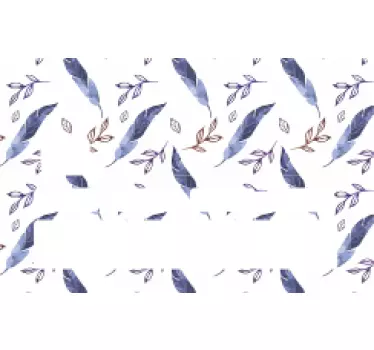 Naklejka na kartę z wzorem piór - TenStickers