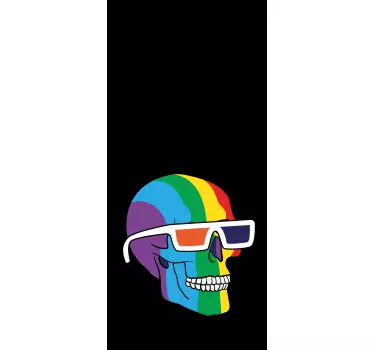 Naklejka na Huaweia tęczowa czaszka - TenStickers