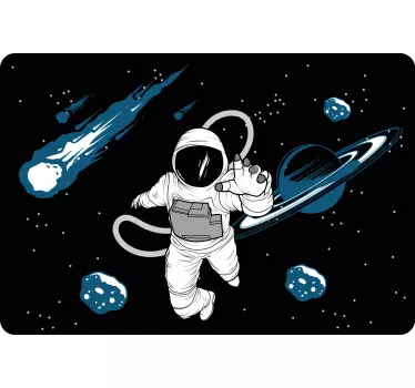Naklejka na laptop Ręcznie rysowane postać astronauty - TenStickers