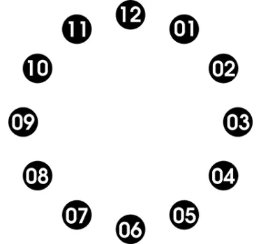Naklejka na ścianę zegar kropki - TenStickers