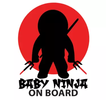 Naklejki na samochód dziecko ninja - TenStickers