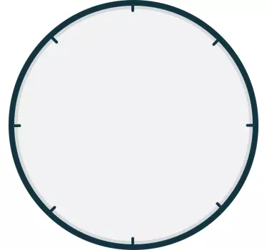 Zegar naklejka na ścianę Bardzo prosta wykonanie zegara bez cyfr - TenStickers