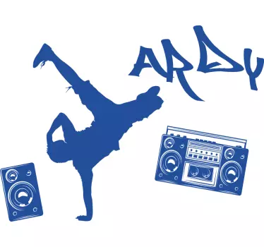 Naklejka personalizowana breakdance graffiti - TenStickers