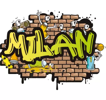 Naklejka na ścianę urban kolorowe graffiti miejskie - TenStickers