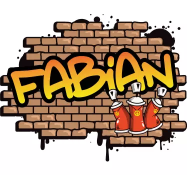 Naklejka własna Nazwa graffiti z puszkami - TenStickers