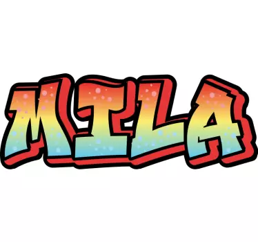 Naklejka personalizowana kolorowe ułożenie imienia - TenStickers