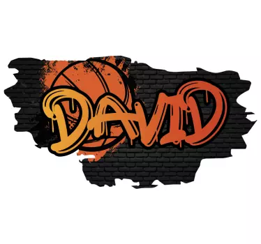 Naklejka na ścianę dla dzieci w stylu graffiti koszykarskim - TenStickers