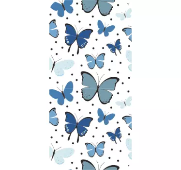 Naklejka na Huaweia niebieskie wzory motyli - TenStickers