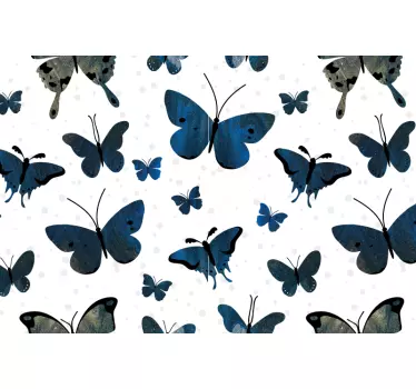 Naklejka na laptop Niebieski brokatowy motyl - TenStickers