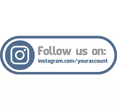Naklejka śledź nas na Instagramie - TenStickers