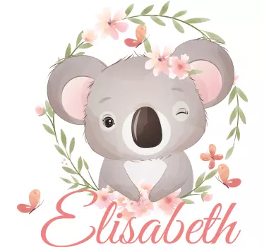 Naklejka na ścianę dla dzieci z uroczą ilustracją koali - TenStickers