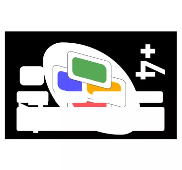 Naklejka na kartę kolorowa karta do gry - TenStickers