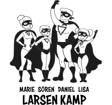 Naklejka na ścianę osobistości superbohaterowie rodziny - TenStickers