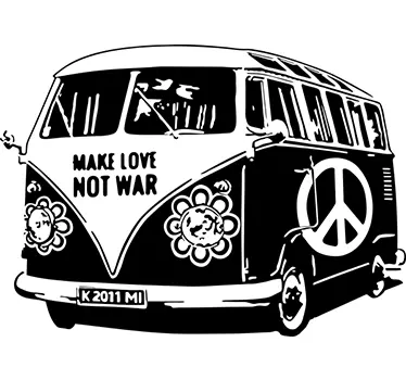 Naklejka hipisowski Volkswagen - TenStickers