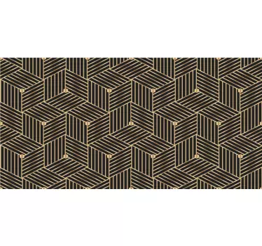 Okleina na meble Złoty geometryczny wzór deco - TenStickers