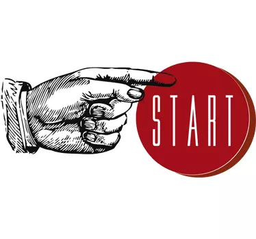 Naklejka wciśnij start - TenStickers