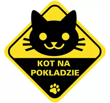 Naklejka kot na pokładzie - TenStickers