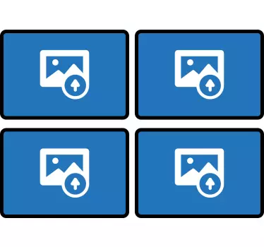 Naklejka personalizowana 4 prostokątne obrazy - TenStickers