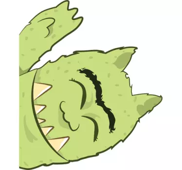 Naklejka zielony potworek - TenStickers