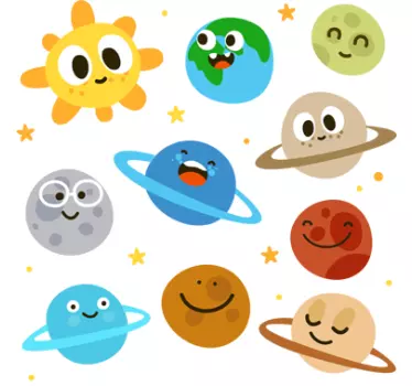 Naklejka dla dziecka układ słoneczny - TenStickers