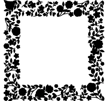 Naklejka na lustro kwiaty - TenStickers