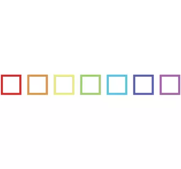 Naklejki dla dzieci kolorowe kwadraty - TenStickers