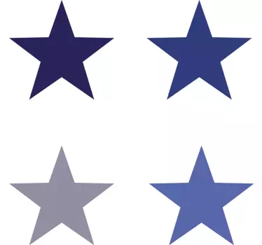 Naklejki na ściane dla dzieci niebieskie gwiazdki - TenStickers