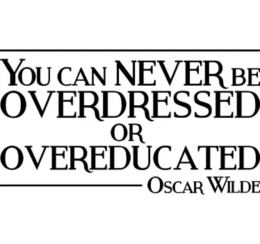 Naklejka cytat Oscar Wilde - TenStickers