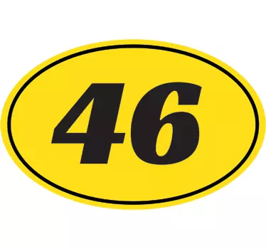 Naklejka na motocykl z dowolnym numerem - TenStickers