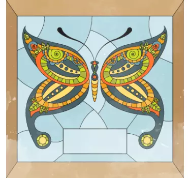 Naklejka witrażowy motyl - TenStickers