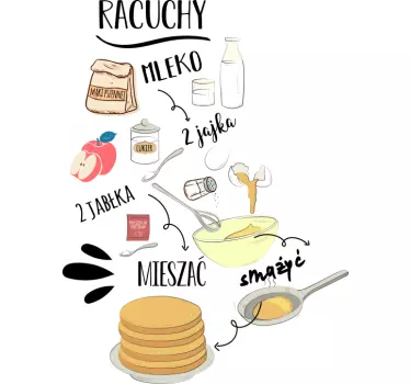 Naklejka na ścianę do kuchni jedzenie „racuchy” - TenStickers